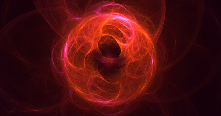 3D rendering abstract circle light background