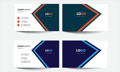 Fototapeta na wymiar Modern business card print templates Personal visiting card with company logo.