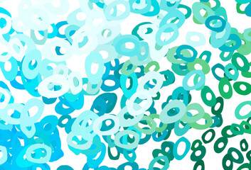 Light Blue, Green vector cover with spots.