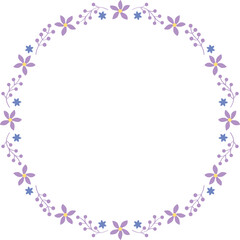 メッセージカードに使えるフレーム 枠 花のイラスト