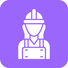 Lady Worker Icon Style