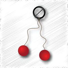 Lato lato children's toy, games that are trending among children, it can be called a nok nok game, a tok tok game, a lato lato game © moche style