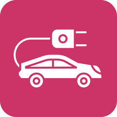 Electric Car Icon Style