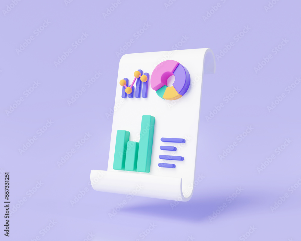 Poster clipboard paper with data analytics, seo optimization, dashboard and business financial report chart