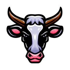 Cow Head Logo Mascot Design