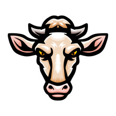 Cow Head Logo Mascot Design