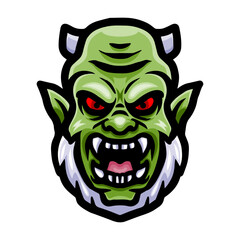 Head orc logo mascot design - 557333607