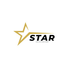 Gold Star Logo and Symbol Vector