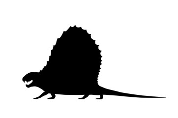 dimetrodon silhouette on a white background
