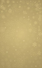 Gold Snow Vector Golden Background. Winter
