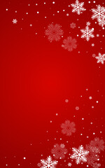 Gray Snowfall Vector Red Background. Abstract