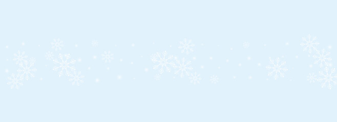 Golg Snow Vector Panoramic Blue Background.