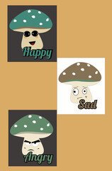 mushroom cartoon character