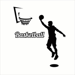 Fototapeta premium basketball player silhouette