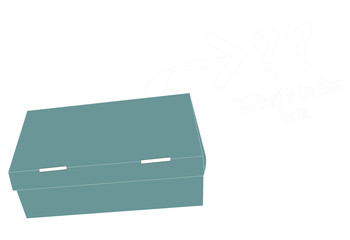 blue box with a background