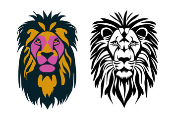 Lion Vector Illustration Set 02