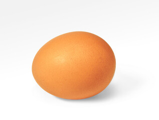 Dark yellow easter egg. Isolated on a white background.