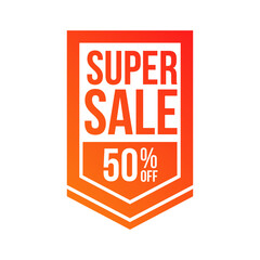 Super Sale 50% Off Shopping Label