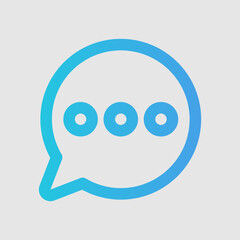 Chat icon in gradient style about user interface, use for website mobile app presentation