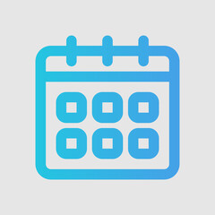 Calendar icon in gradient style about user interface, use for website mobile app presentation