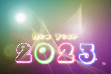 2023 digital creative synthesis on color background