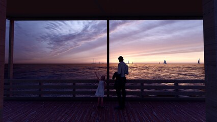 person stand with beautiful ocean view