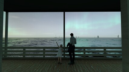 person stand with beautiful ocean view