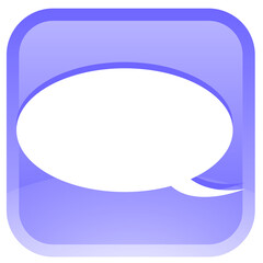 楕円吹き出し　アイコン　紫グラデーション