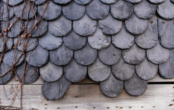 old stone wall with scales - Hokkaido Japan