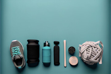 Vibrant Details Fitness Equipment for Working Out Running 3D Objects Colorful Environment And Background