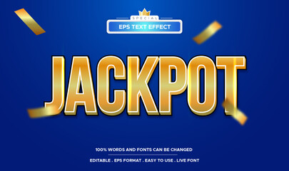 Editable jackpot casino slot text effect and gambling text style