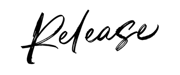 Release Hand Lettering With Brush Texture