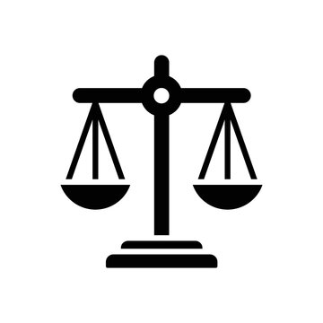 Scale Of Justice Icon Vector Design Template In White Background