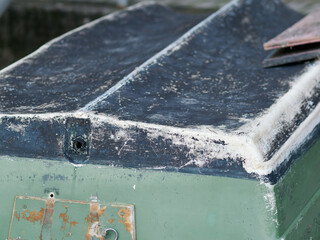 detail of a fishing boat in cadimare la spezia , italy