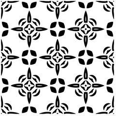 Vector pattern in geometric ornamental style. Black and white color.Seamless pattern.