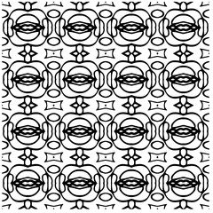 Vector pattern in geometric ornamental style. Black and white color.Seamless pattern.
