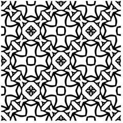 Vector pattern in geometric ornamental style. Black and white color.Seamless pattern.