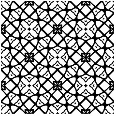 Fototapeta premium Vector pattern in geometric ornamental style. Black and white color.Seamless pattern.