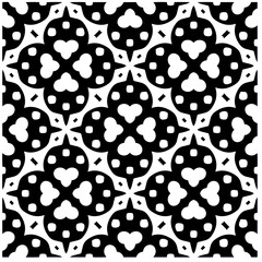 Fototapeta na wymiar Vector pattern in geometric ornamental style. Black and white color.Seamless pattern.