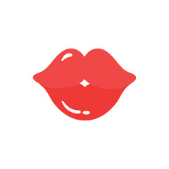 Cute lip. Element for greeting cards, posters, stickers and seasonal design