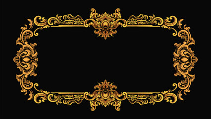 romantic classic engraved frame vector design, editable color