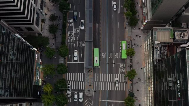 [korea drone footage] Seoul, Jongno, Mapo, Hongdae, , Hongik University, downtown