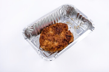 close up of home cooked meat in a lunch box