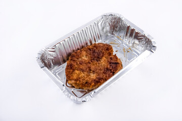 close up of home cooked meat in a lunch box