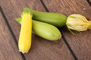Raw baby organic zucchini heap