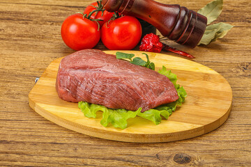 Raw beef piece for cooking