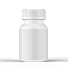 Glossy Pills Bottle 3d Rendering