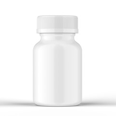 Glossy Pills Bottle 3d Rendering