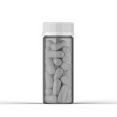 Clear Plastic Pill Bottle