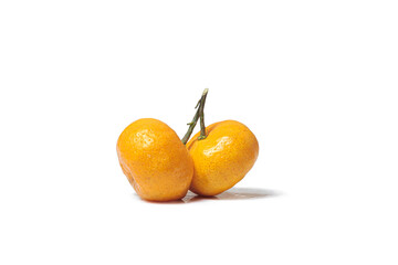 Orange fruit isolated on white background.